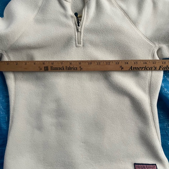Vineyard Vines Cream Half-Zip Fleece Pullover - Picture 4 of 5